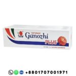 DXN Ganozhi Plus Toothpaste 75gm travel size packaging with Ganoderma content and Bangladeshi contact number